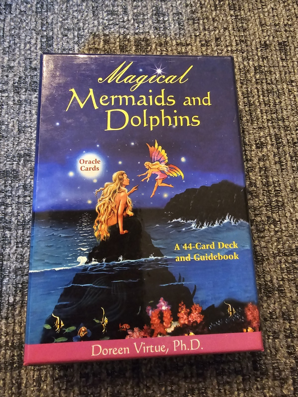 SIGNED!! RARE Magical Mermaids & Dolphins Oracle 44 Cards Deck Guidebook 