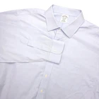 Brooks Brothers Dress Shirt Mens 17.5 36/37 Blue Solid Regent Non Iron Supima