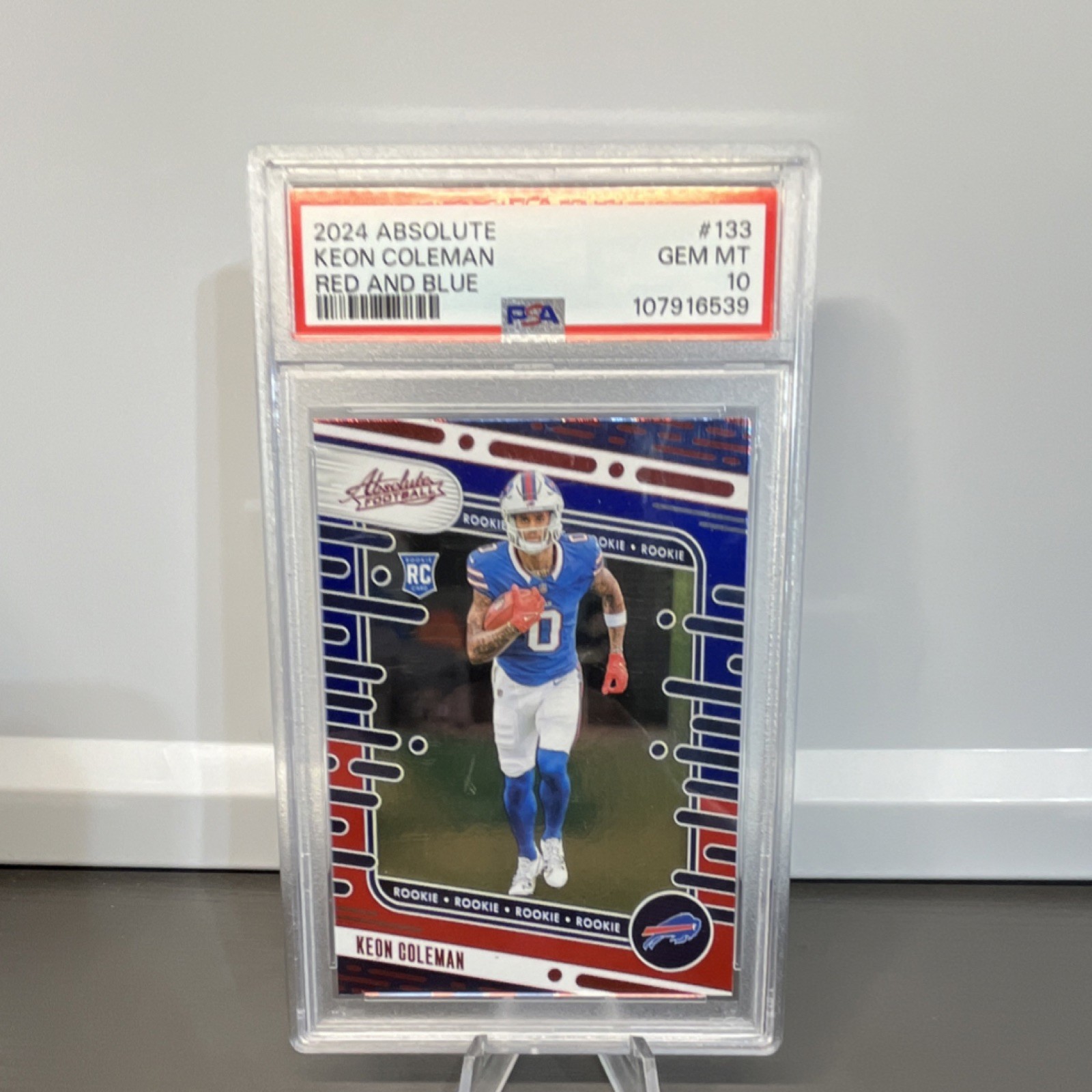 Keon Coleman Panini Absolute #133 Red and Blue
