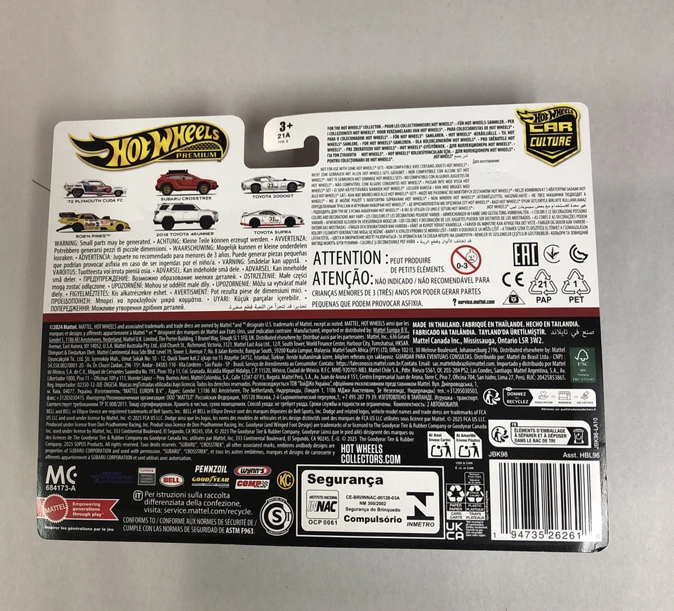 Nuevo paquete de 2 subaru crosstrek 2018 Toyota 4runner Car Culture Hot Wheels Foto 2 de 3