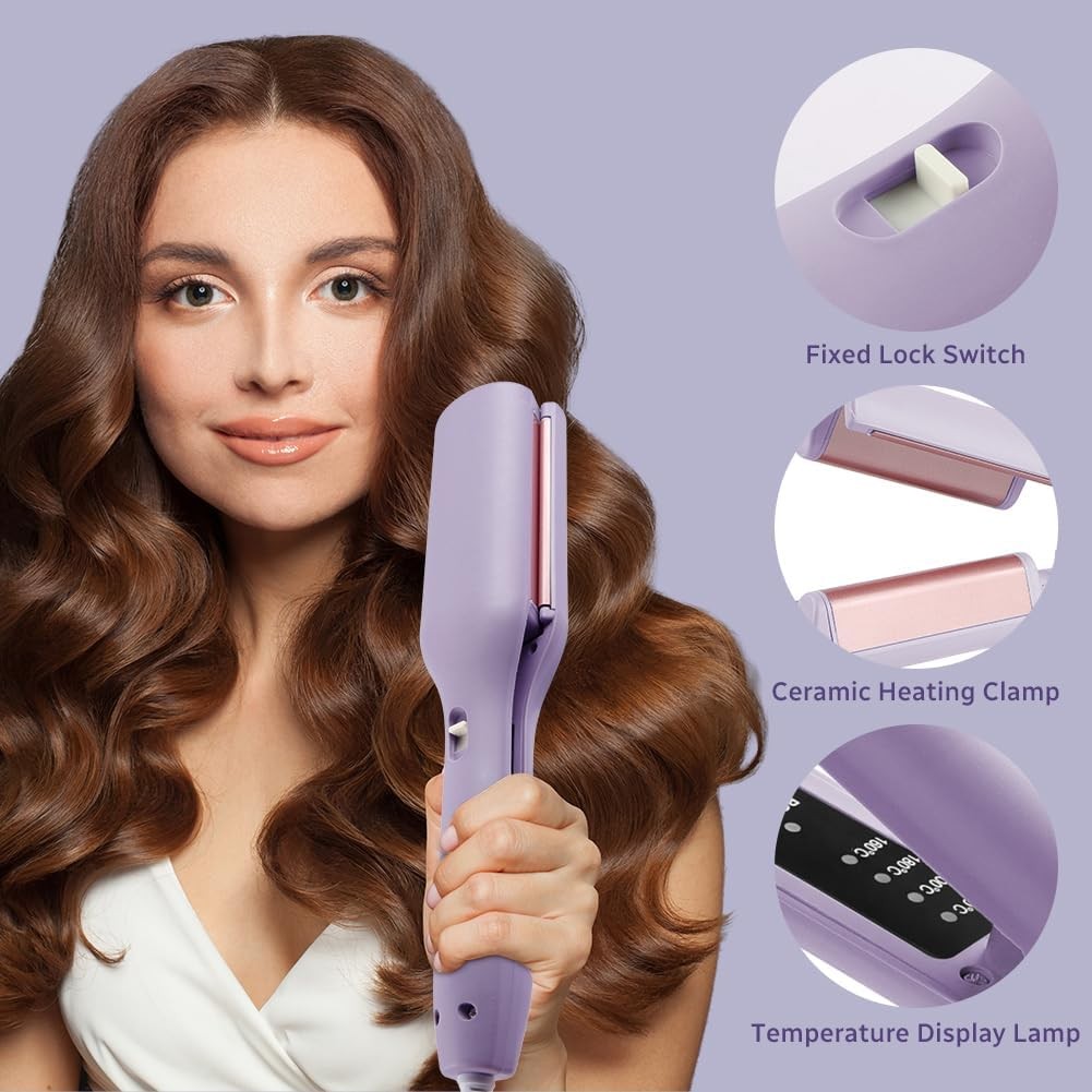 Romantic Egg Roll Curling Iron French Egg Roll Big Wave Curler Hair Styling UK