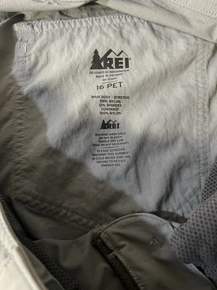 REI Pants Hiking Cargo Womens Size 16 Petite Gray Outdoor Camping. - Image 3 of 4