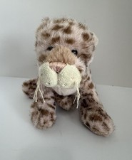 Ganz Webkinz Strawberry Cloud Leopard HM466 Pink Brown Spots Plush No Code