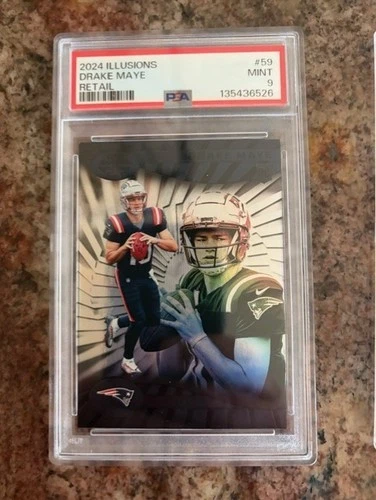 2024 Panini Illusions Drake Maye Rookie #59 PSA 9