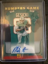 Panini 2022 Contenders Numbers Game Mike Gesicki Autograph Dolphins NG-MGE