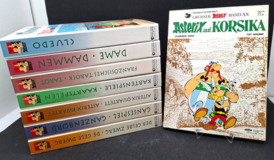 Asterix Paket 7 Spiele Atlas Edition inkl. Comic Asterix auf Korsika Band XX