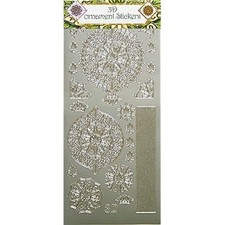 Jeje 10 Sheets 3D Ornament Silver Peel Off Stickers Postage Discounts