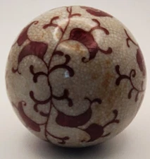 VTG Crackle Porcelain Ball Orb Sphere Carpet Ball 3"