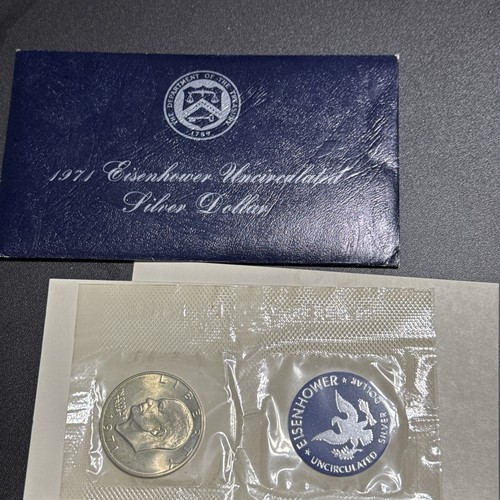 Lot of 4 1971 Eisenhower UNC Uncirculated Silver Dollars Dept Treasury COBM-7763 - Picture 12 of 18
