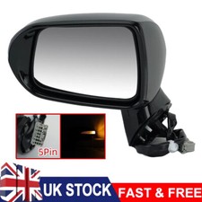 For Honda Jazz MK2 2005-2008 Left N/S Wing Mirror Electric Indicator Black 5Wire