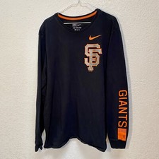 Nike San Francisco Giants Shirt Mens 2XL Black Athletic Cut 24 Willie Mays Plaza