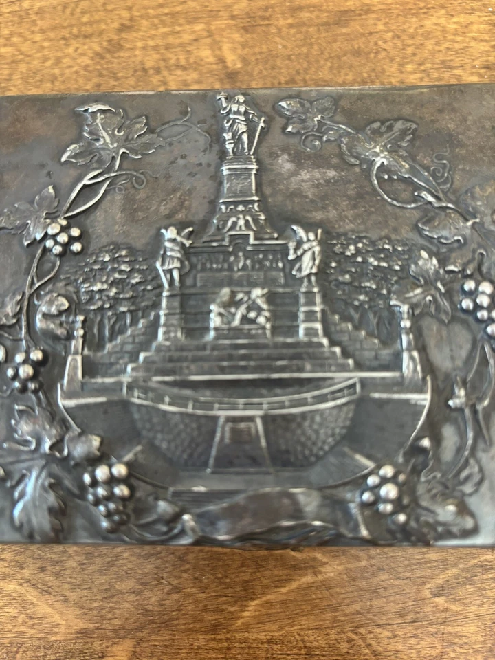 银锁盒饰品丹麦瑞典古董 1800 — 第 2/4 张图片