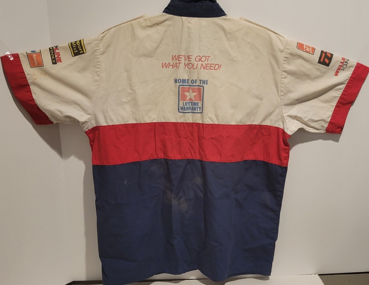 Signed Vintage 80s Racing Pit Crew Button Shirt | eBay