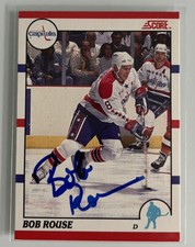 1990-91 Score Bilingual Bob Rouse #147 Auto Autograph Signed Capitals
