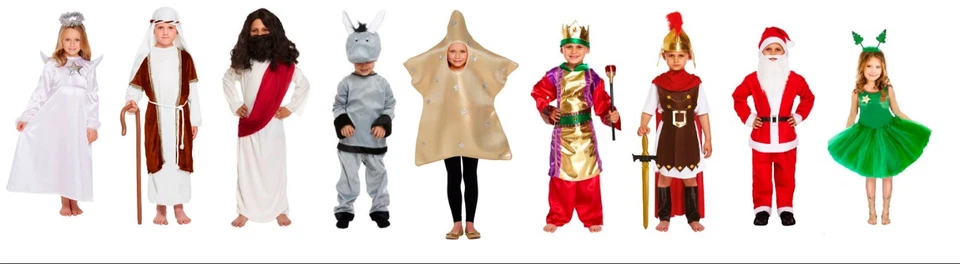 Kids NATIVITY SCHOOL PLAY FANCY DRESS COSTUME Boys Girls Christmas Xmas Outfit - Image 2 of 4