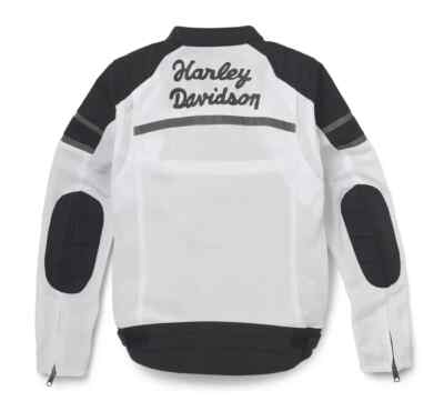 HARLEY-DAVIDSON ホワイトレザージャケット NEW GENUINE HARLEY DAVIDSON 97211-22VW SM Women Laurel Court Mesh
