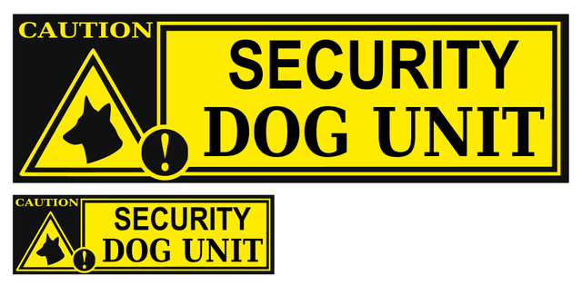 MAGNETS //SIZES STICKERS OPTIONS 2 x SECURITY DOG UNIT VEHICLE SIGNS cds7