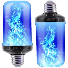 Led Flame Light Bulb 2 Pack E26 Flickering Light Bulbs With 4 Modes Flickering
