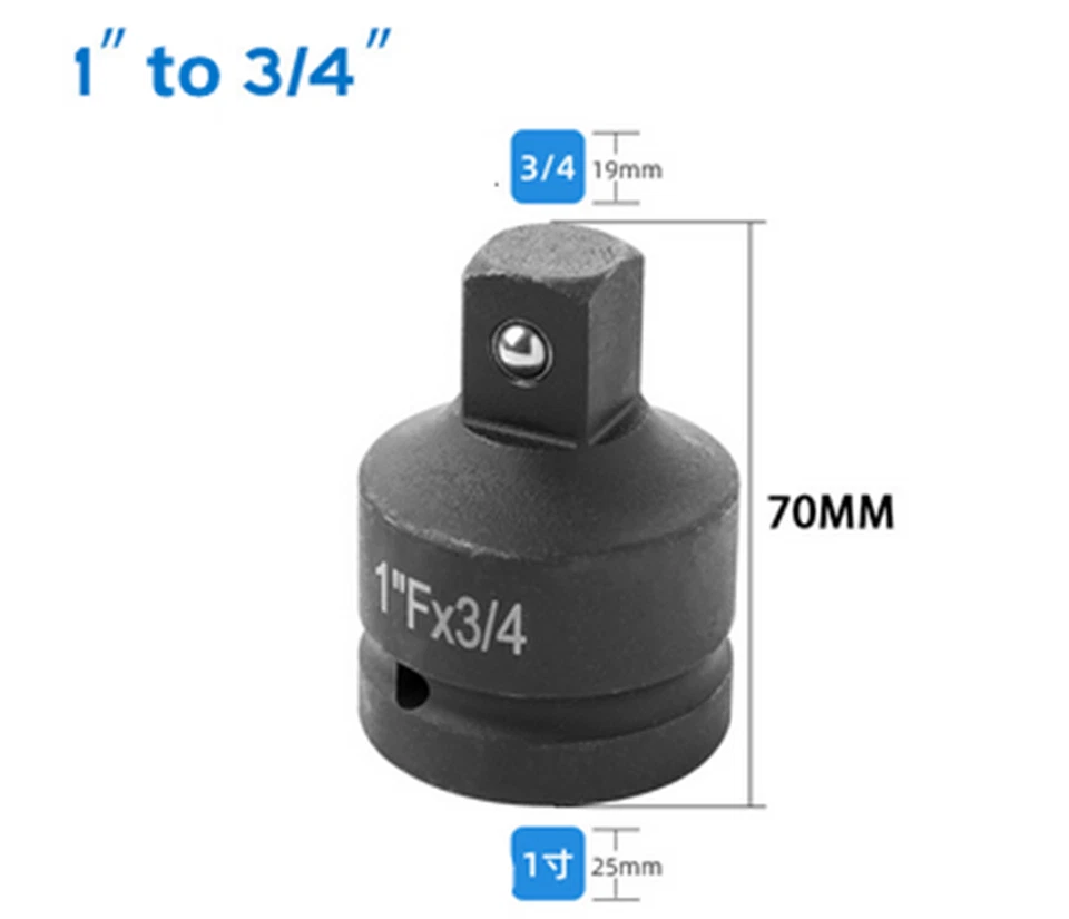 3/4" To 1/2 Inch Drive Socket Adapter Reducer Air Impact Tool - Image 3 of 4