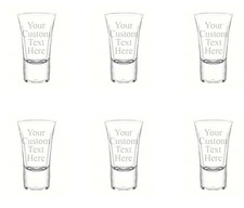Personalized Set of 6 Custom Shot Glass Glasses 1.75oz Free Engraving Groomsmans