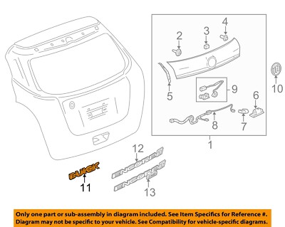 GM OEM 13-19 Encore,Envision Lift Gate Exterior Trim-Nameplate