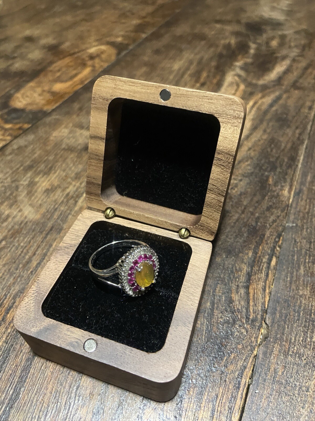 Opal, Ruby, Topaz Style  Sterling Silver Statemen… - image 6