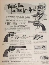 Harrington & Richardson H&R Pistol Revolver Gun Picture Magazine Ad 1951 