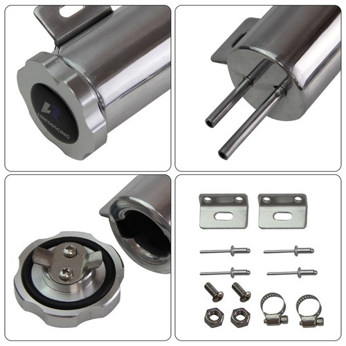 2x13 inch 20OZ Aluminum Overflow Tank & Mount Bracket Universal for Most hot rod - Picture 8 of 9