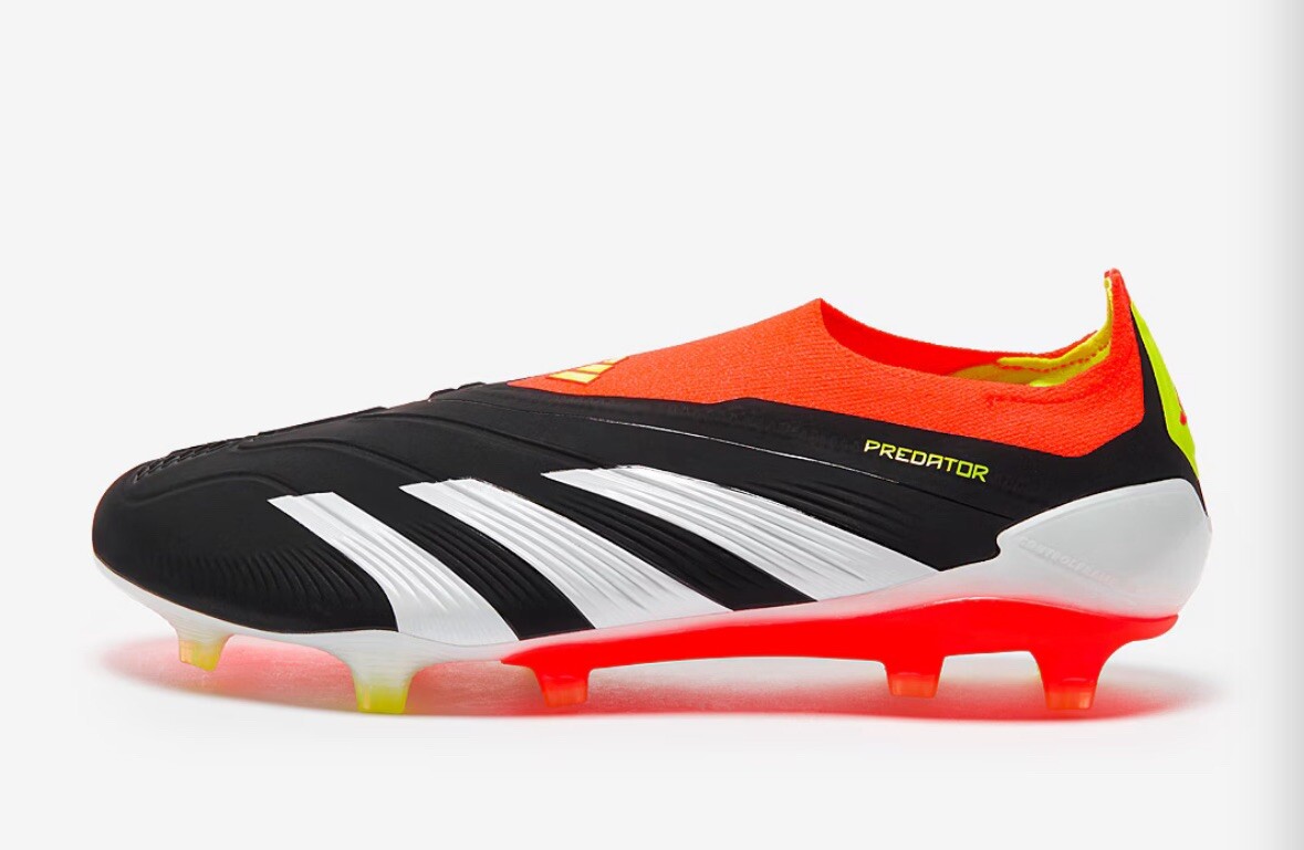adidas Predator Elite LL Laceless FG Soccer Black Solar Red IE1805