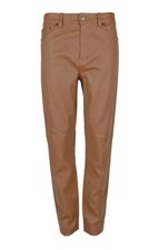 NWT Ralph Lauren Women's Lambskin Leather Embossed Ankle Pants 595 Retail Sz 6