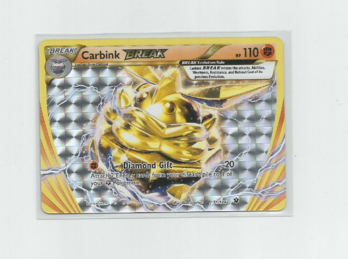 2016 Pokémon Carbink BREAK - 51/124 - Rare BREAK XY Fates Collide Pokemon