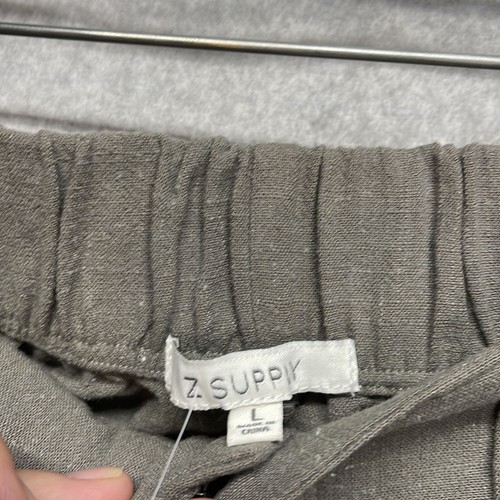 Pantalones cortos chinos Z Supply para mujer grises con barra frontal plana de bolsillo talla grande - Imagen 5 de 10