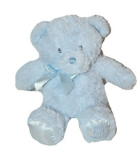 Soft Baby Gund Blue My First Teddy Bear Plush 10" Stuffed Toy Lovey Satin