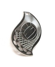 Lot of 4 Volleyball Scroll Silvertone Award Medallion Medal Trophy Engrave Metal