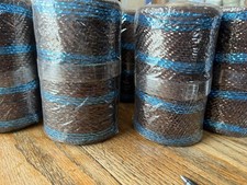 5 5" X 30ft Blue And Brown Deco Mesh Ribbon