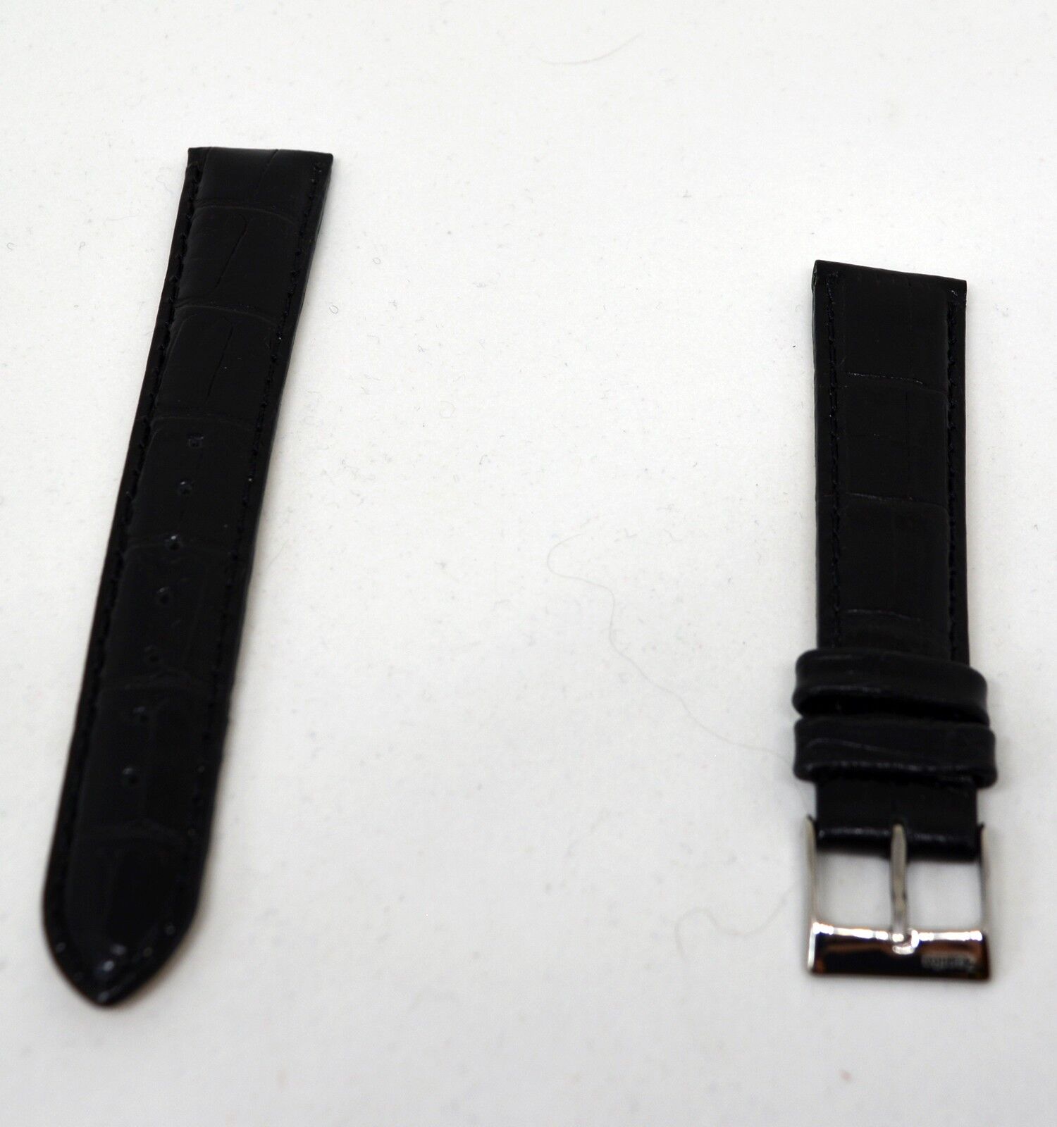 Bracelet de Montre Cuir Noir 18mm Zentra Marques Neuf E631