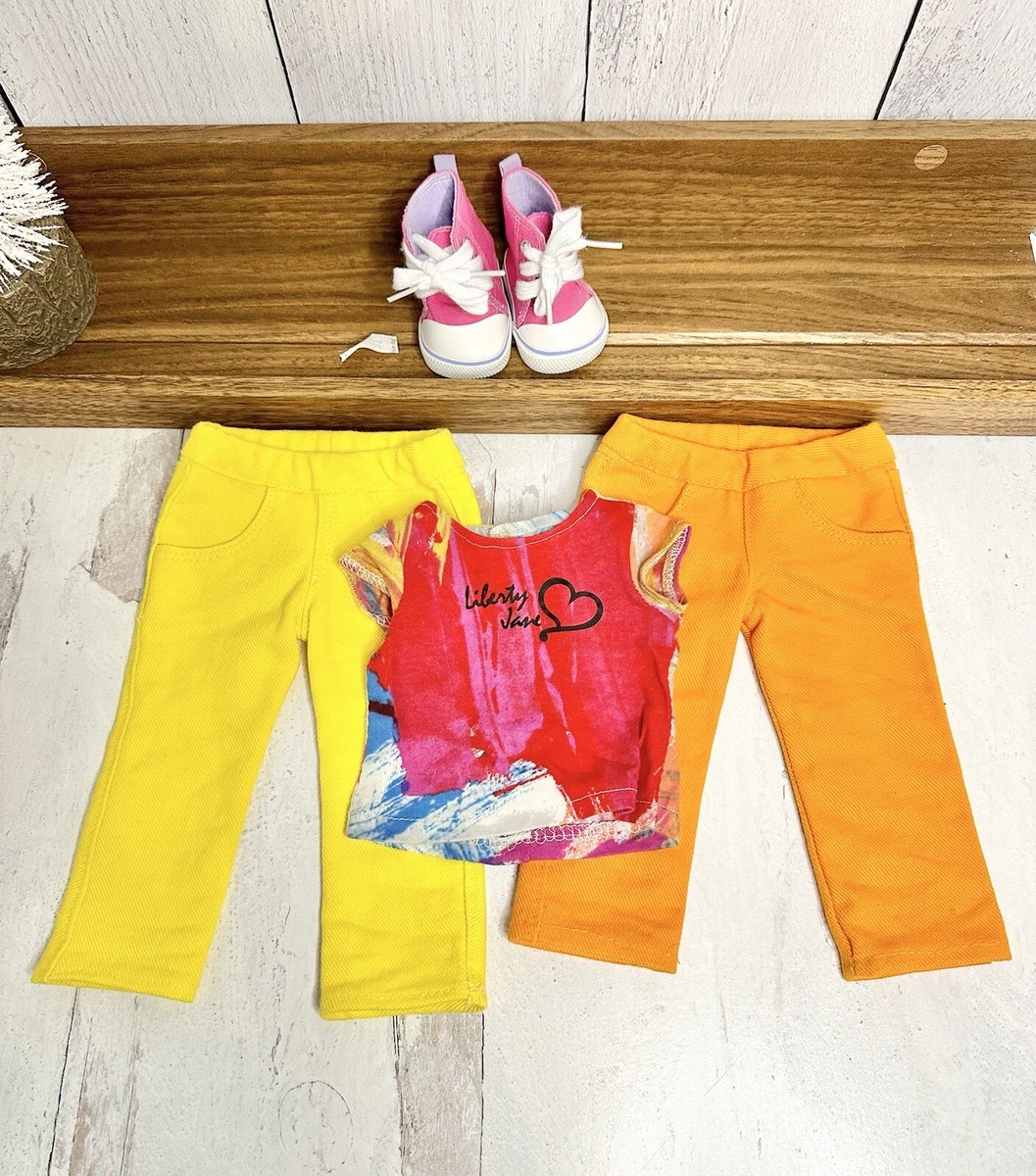 American Girl Doll Liberty Jane Clothes T Shirt Pants Gym