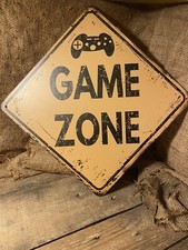 GAME ZONE METAL SIGN PS5 Xbox Call Of Duty Gift 30cm x 30cm Gamer