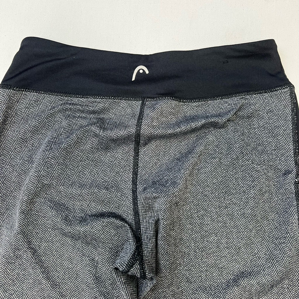 Head Womens Capri Pants Black White Stretch Herringbo… Gem