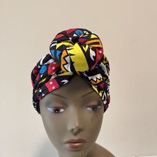 African Print Ankara Multicolor Bohemian Pre-tied Headwrap