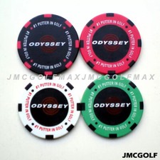 New Set of 4 Odyssey Poker Chips Putter Golf Ball Markers