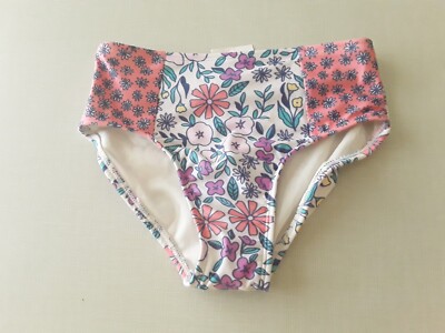 NEW Cat & Jack Girls Swim Bikini Bottom Medium 7-8 Swimwear Floral Multicolor