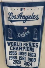 Los Angeles Dodgers Fans 3x5 FT 2023 2024 World Series Champions MLB Banner Flag