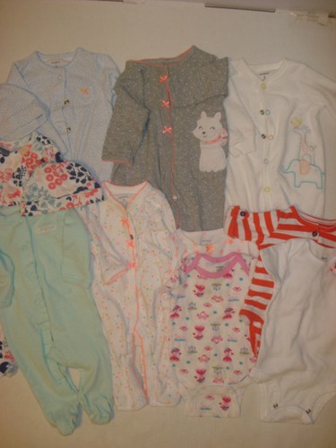 Carter's Baby Girl 3 months Clothes Lot of 10 Pieces-Excellent Condition - Picture 3 of 4