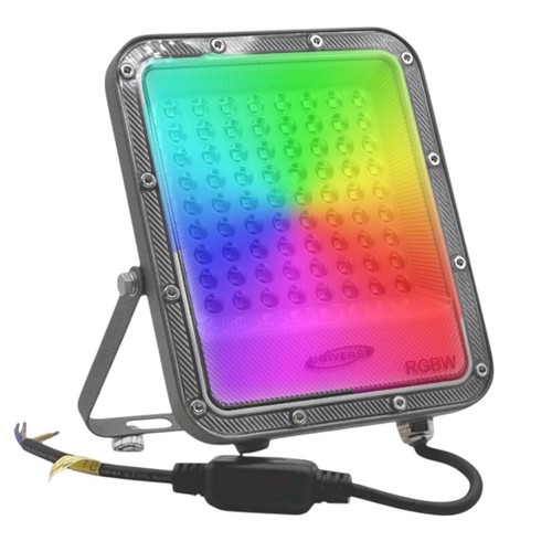 Faro Faretto a led RGBW impermeabile per esterni 25W Con Telecomando Proiettore - Foto 6 di 7