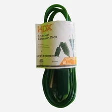 HDX 6 ft. 16/2-Gauge Cube Tap Extension Cord (Green)