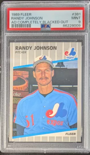 1989 Fleer Baseball Randy Johnson Rookie #381 PSA 9 Mint Expos