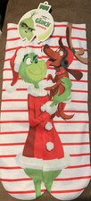 GRINCH ADULT SOCKS SIZE 4-10 STRIPED UNIVERSAL STUDIOS DR.SEUSS SUPER CUTE 