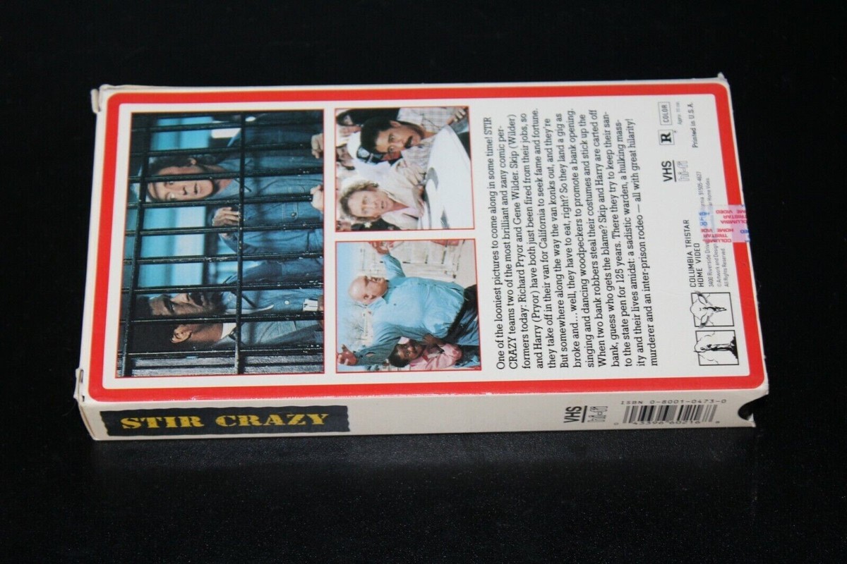 Stir Crazy VHS Tape VCR Columbia Richard Pryor Gene Wilder