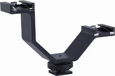 Camera Dual Cold Shoe Mount Bracket for Lights Monitors Microphones Accessories